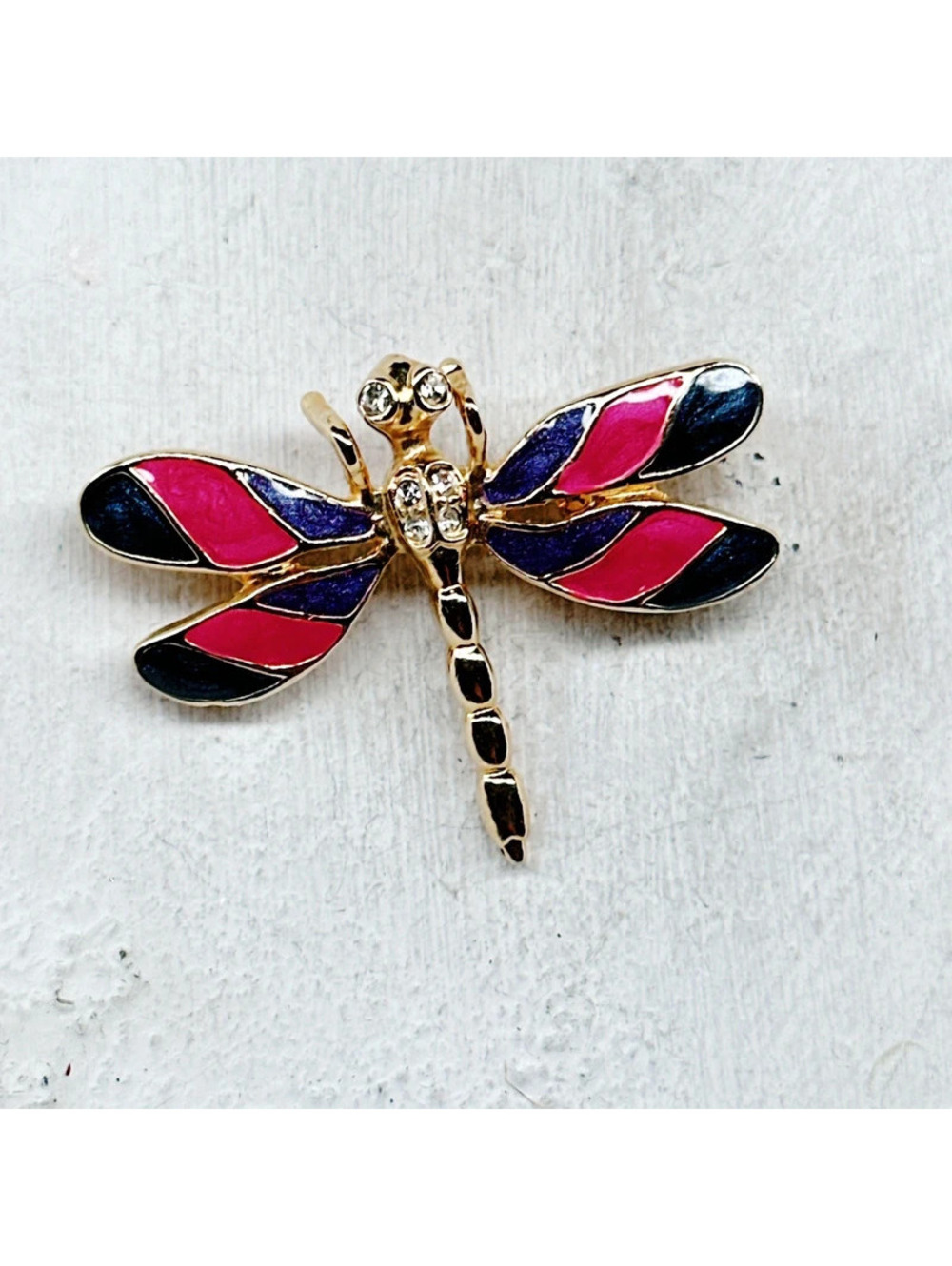 3124mc. Pink Dragonfly Brooch